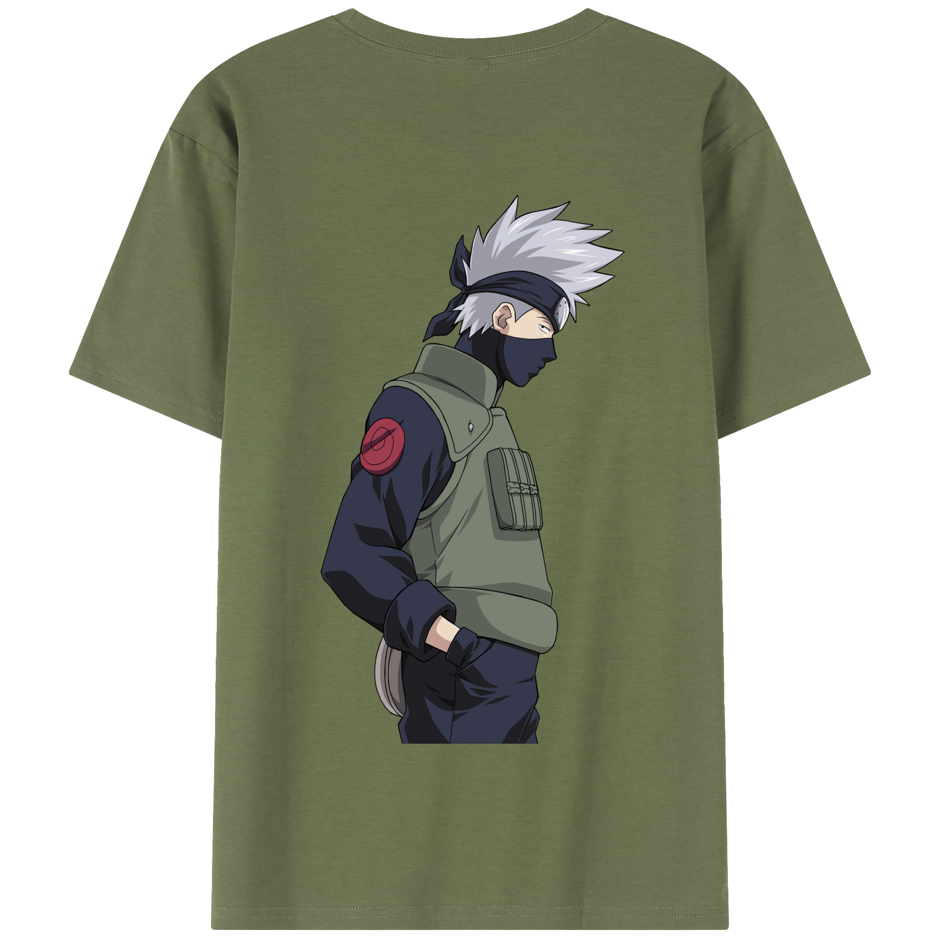 （画像用） NARUTO -ナルト- はたけ カカシ Hatake Kakashi 綿100％半袖Tシャツ（背面プリント）
